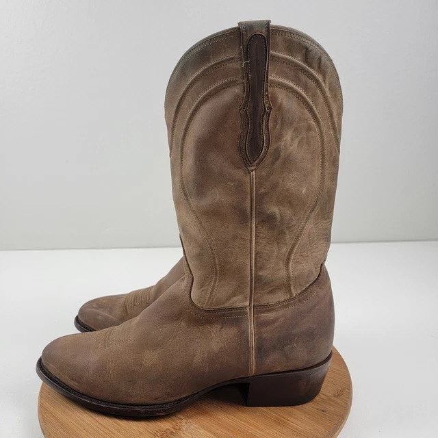 MENS RUJO THE Vance Calfskin Exotic Cowboy Western Pull On Boots 10.5