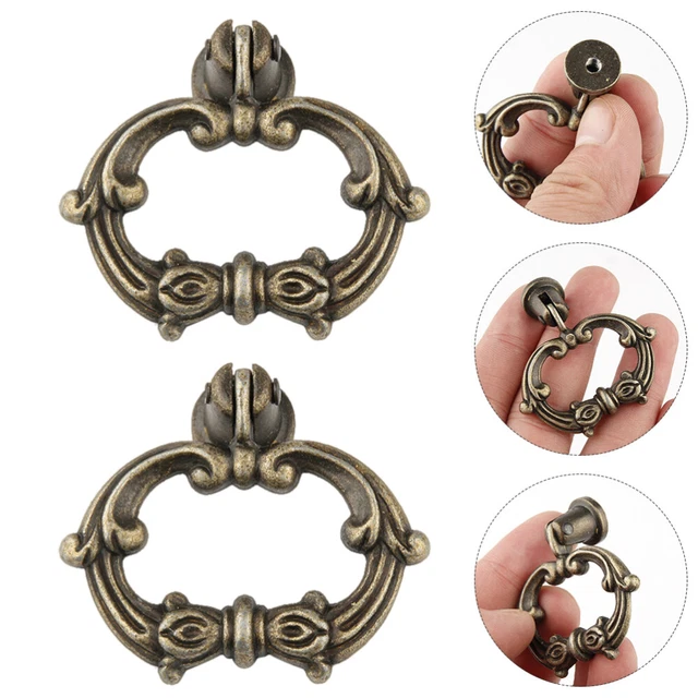 6Pcs Round Ceramic Cabinet Knobs Exquisite Single Hole Pull Handle For - View #2