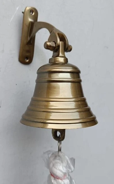 Campana de latón antigua náutica para puerta colgante de 3,5 pulgadas con...