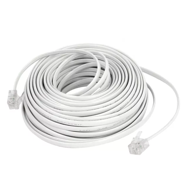 15Mm 50Ft RJ11 6P2C macho a cable de teléfono masculino de conector de teléfono