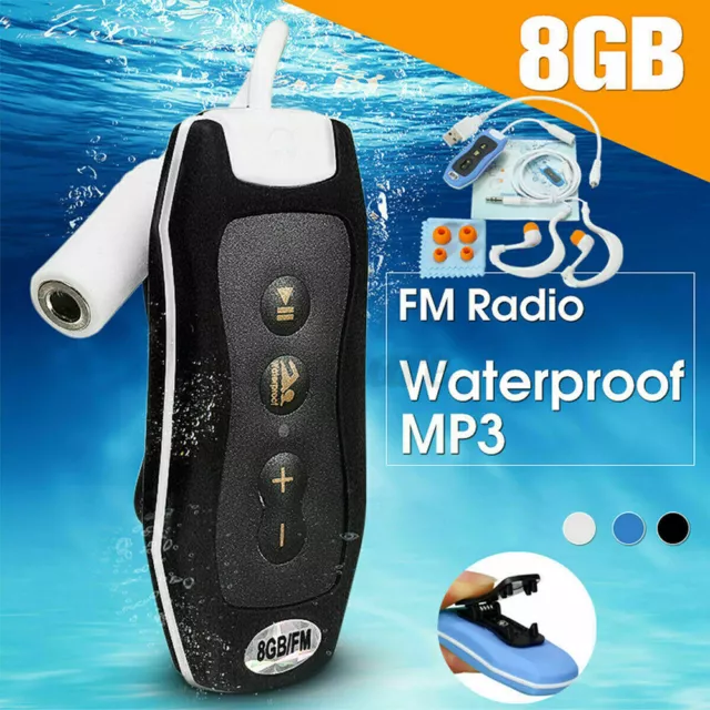 IPX8 Waterproof MP3 Player Underwater Music FM for Sports Swimming With Headset