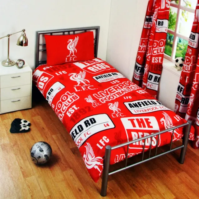 Liverpool FC Childrens/Kids Official Patch Football Crest Duvet Set SG3550