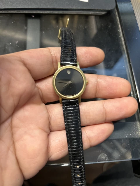 MOVADO WOMAN'S MUSEUM MOD 87-A1-832 SWISS MADE NEEDS BATTERY Tested Works!