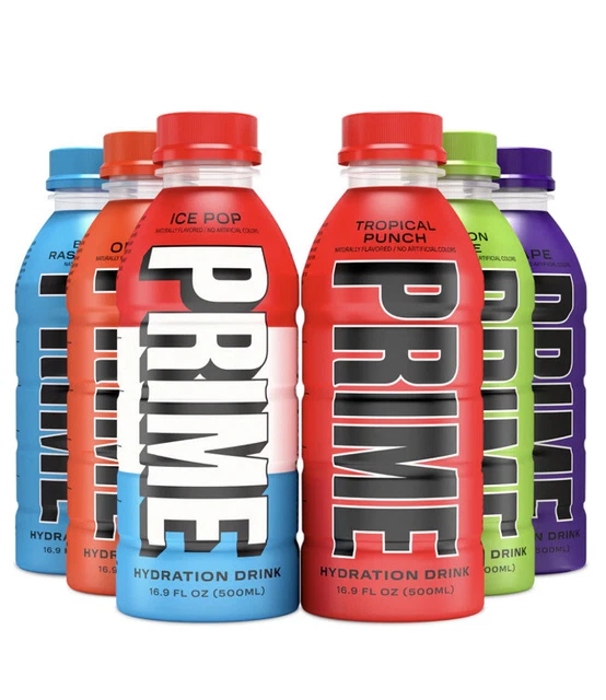 PRIME HYDRATION Energy Drink By Logan Paul &KSI INCLUDES ALL 6 FLAVOURS