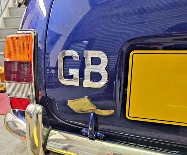 CLASSIC AUSTIN ROVER Mini Cooper Gb Badge Polished Stainless New ...