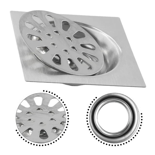 Scarico A Pavimento Bagno 10x10 Cm - Griglia Ottone, Design Antico | Anti-insetti E Facile Pulizia - Foto 6