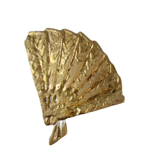 1-Vtg McCoy 24 K Gold Fan Wall Pocket 1950s Sunburst Pattern Beautiful