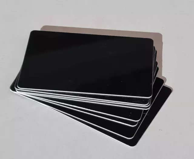 Blank PVC Plastic ID Cards 760 Micron Black Gloss CR80 Credit Card Size Pk 500