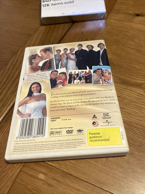 HOME AND AWAY Weddings Dvd Australian Soapie Region 4 Kate Ritchie Leah ...