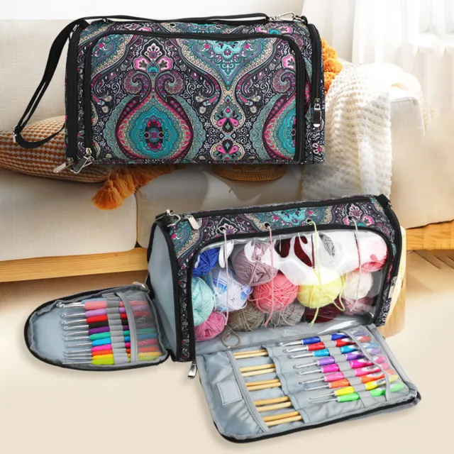 Yarn Storage Bag Large Capacity Multifunctional Crochet Knitting Yarn Organizer
