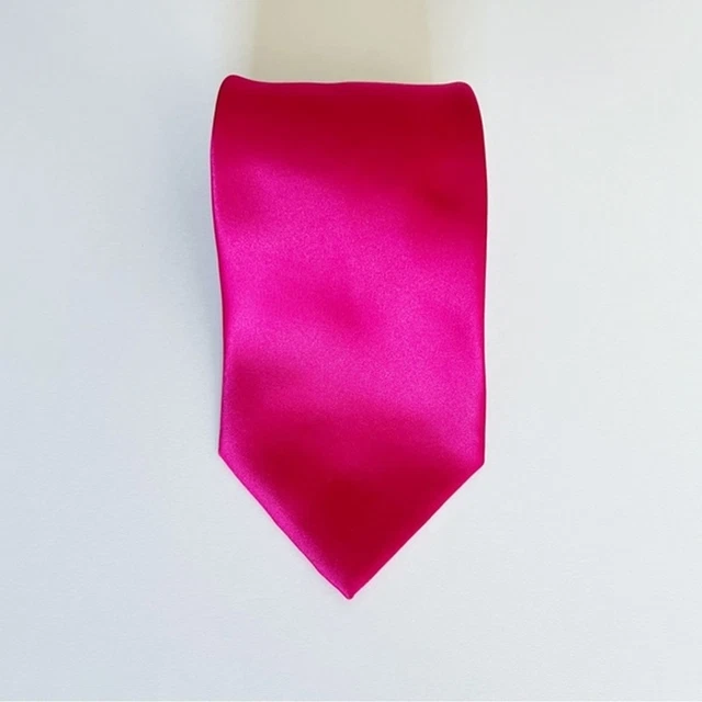 Fuschia Hot Pink Satin Men’s Tie - George