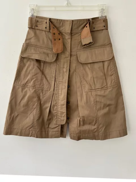 Plenty Tracy Reese Anthropologie Cargo Skirt Safari Snaps Womens 4 NWT *read* 3