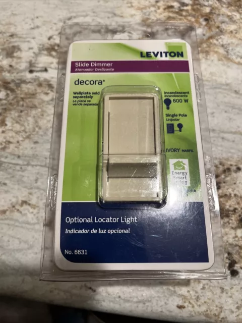 Leviton Decora Slide Dimmer 600W Ivory 6631 New In Package