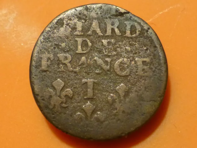 Louis Xiv - Liard De France - 1698 T - Tres Rare & Qualite B !