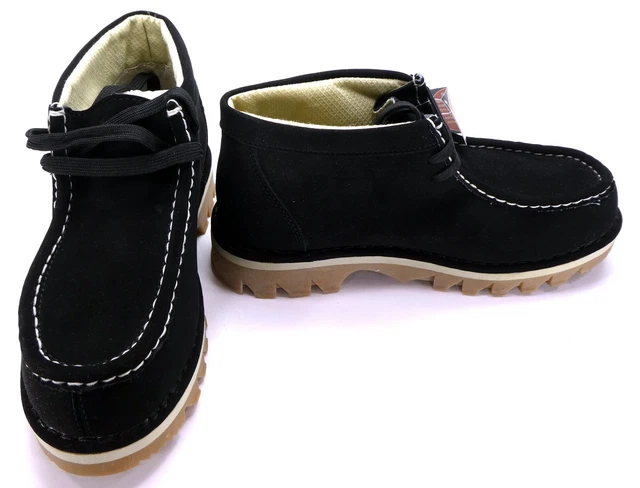 LUGZ SHOES WALLY Mid Classic Nubuck Black Cream Gum Boots Size 6.5 44.99 PicClick