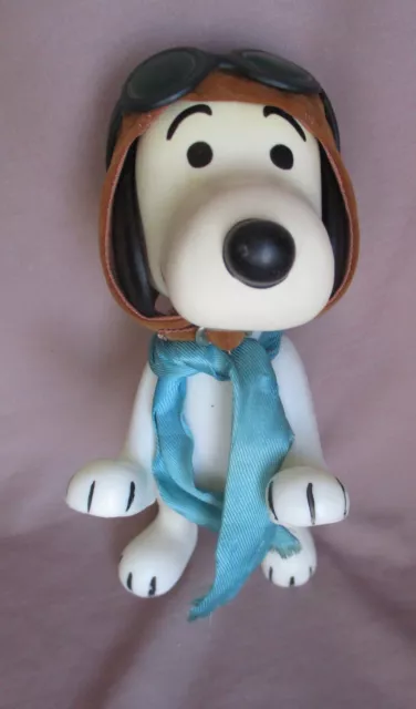 Vintage 7" Snoopy Red Baron Figure Doll United Feature Syndicate 1966 Peanuts