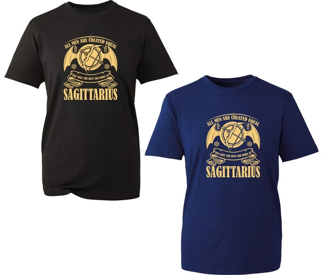 T-shirt oroscopo top All Men Are Created Equal The Best Are Born As Sagittarius