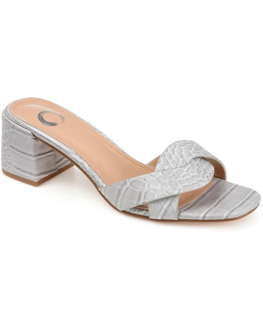 Journee Collection Womens Perette Slide, GRAY, Size 6.0