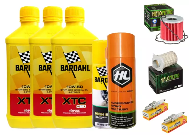 Set / Entretien Bardahl XTC C60 10W50 Filtre à Huile Air Bougies Spray