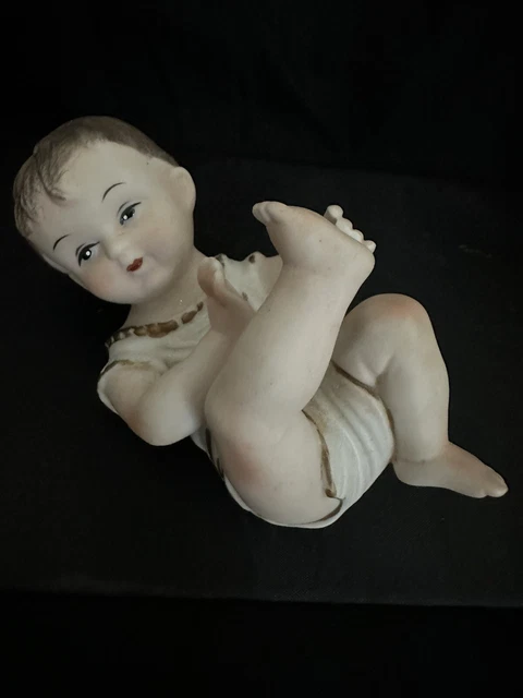 Lego Ceramic Pottery Small ￼Baby Child Figurine Made ￼￼In Taiwan VTG