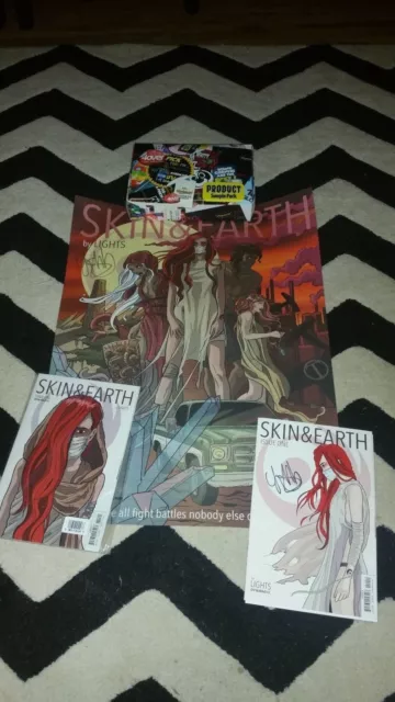 Lights Skin & Earth Issue 1 Cover A + B (Signed) + Signed Sdcc Poster!