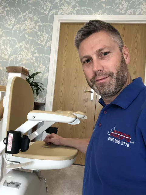 Straight Stairlift Fully Fitted In Your House. Acorn 130 T700.