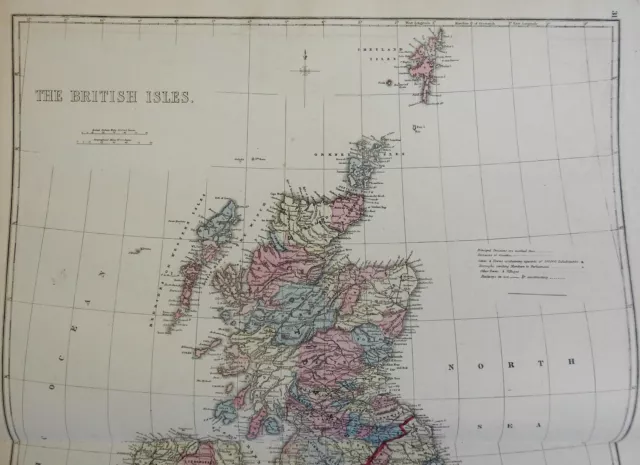 British Isles Ireland United Kingdom England Scotland Wales 1875 Hardesty map 2