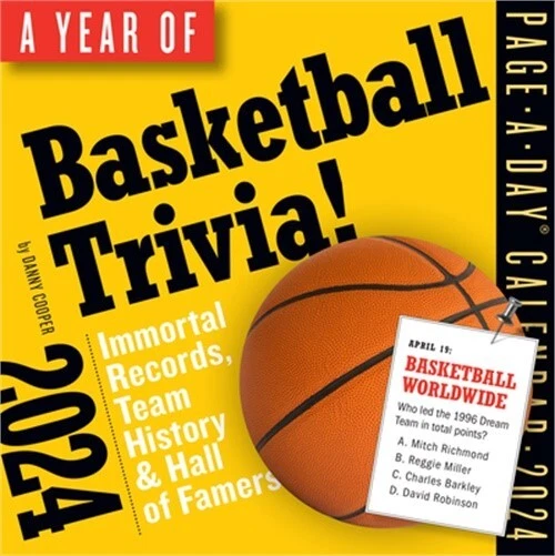 A YEAR OF Basketball Trivia! PageADay Calendar 2024 Immortal Records