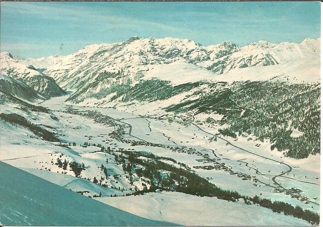 Livigno (Sondrio) Veduta Aerea Invernale, Aerial View in Winter, Vue Aerienne