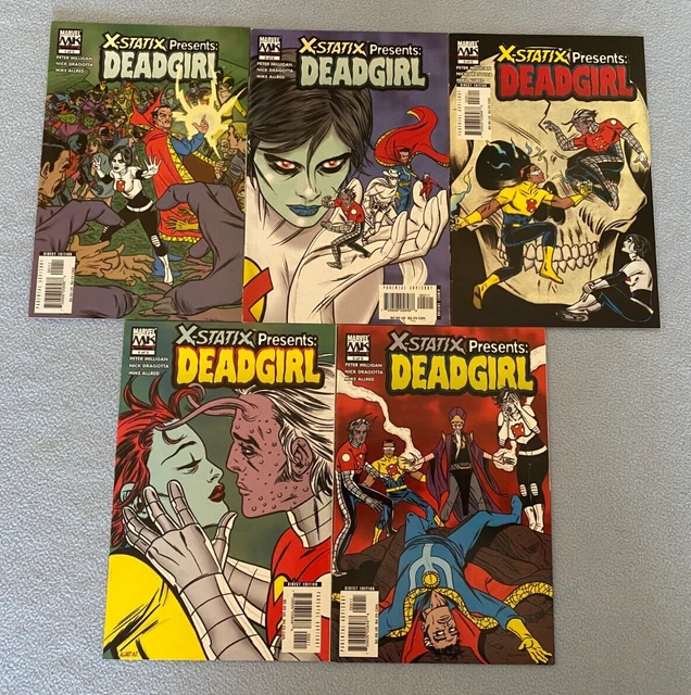 X-Statix Presents: Dead Girl Vol 1 Set #1 thru #5 (2006, Marvel) VERY FINE