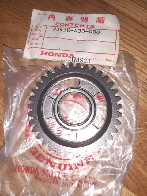 NOS HONDA CR 250 R 1978 - 1980 COUNTER SHAFT 2nd GEAR 23430-430-000 RED ROCKET