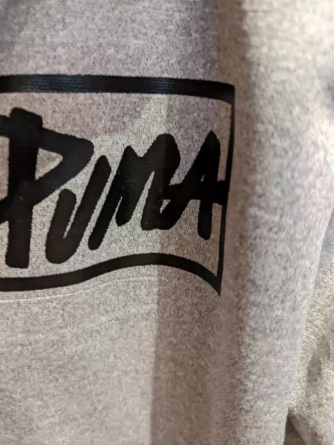 Puma Child's Gray  hoodie Jacket Medium 10-12 Pre Owned