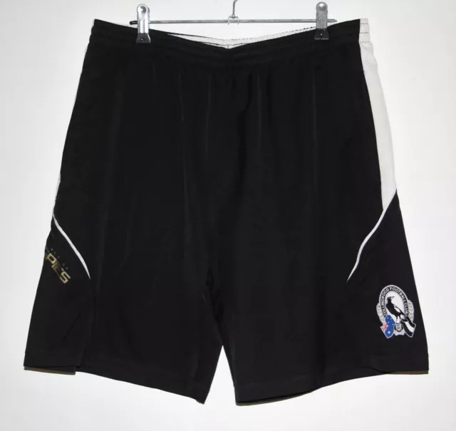 Collingwood Magpies AFL Football Black & White Shorts Logos Mens Size M
