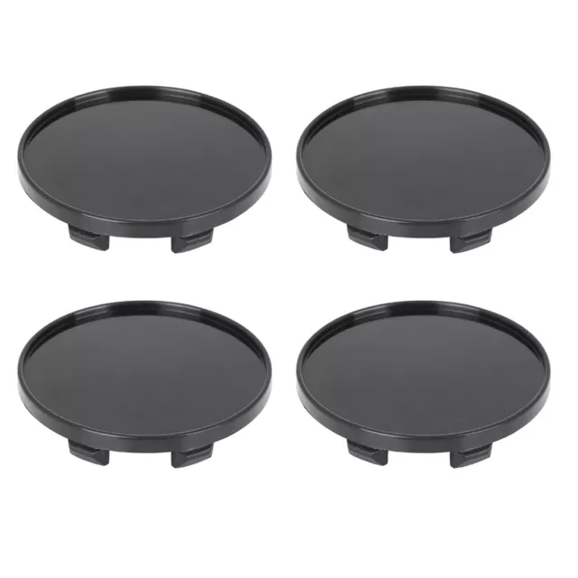 4Pcs 60mm 6 Cosses Universel Noir Voiture Roue Centre Capuchons Moyeu Couverture