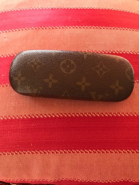 Louis Vuitton Vintage Leather Eye Wear Case Signature Monogram Preloved