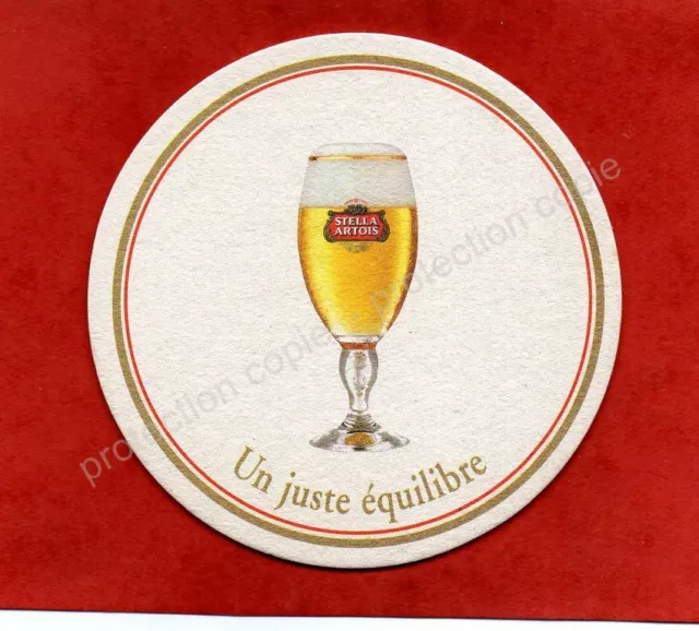 ancien sous-bock Bière STELLA ARTOIS Un juste équilibre