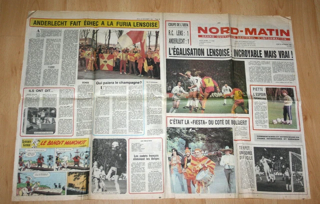 Football 4 Pages Racing Club Lens V Rsc Anderlecht 1/8° De Finale Uefa