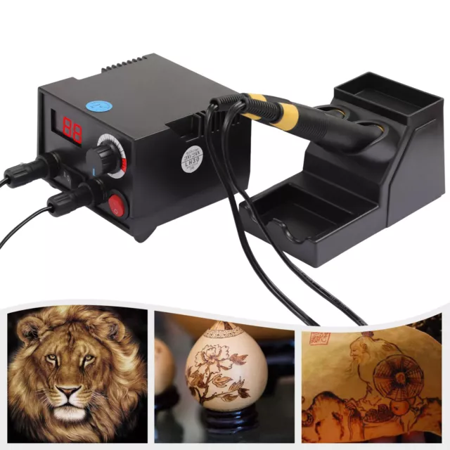 220V 60W Holzbrenner Pyrographie Maschine Kit Temperatur einstellbare DHL