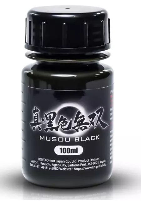 SHIN KOKUSHOKU MUSOU BLACK ACRYLIC PAINT 100ml KOYO Orient Japan
