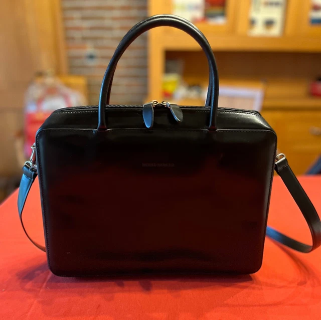 BERND BERGER BY Offermann Damen Tasche Schwarz Leder Business Vintage 