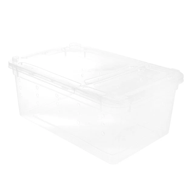 Caja de cría de insectos transparente tanque de reptiles caja de alimentación caja de alimentación