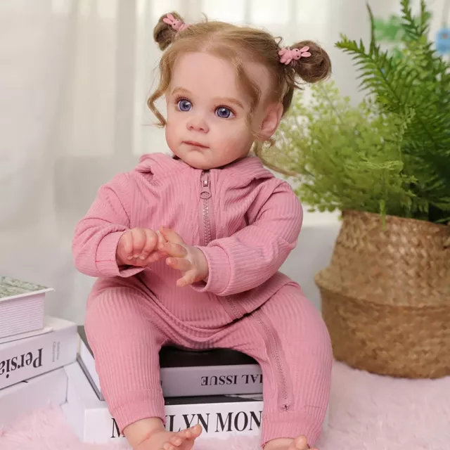 22" Reborn Dolls Baby Silicone Vinyl Handmade Realistic Newborn Doll Toy Gift UK