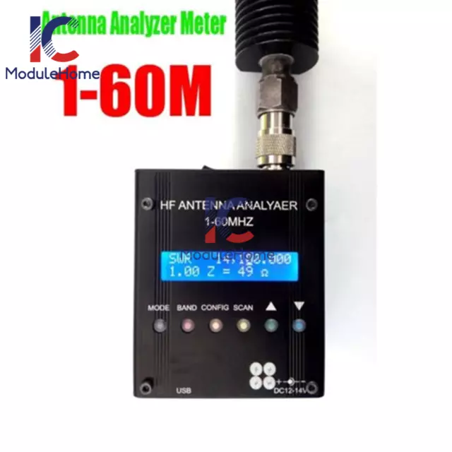 MR300 Digital Shortwave Antenna Analyzer Meter 1-60M Tester For Ham Radio New