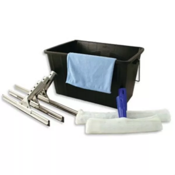 7 Piece Window Cleaning Set Inc Bucket, Wipers, Cloths and Squeegee