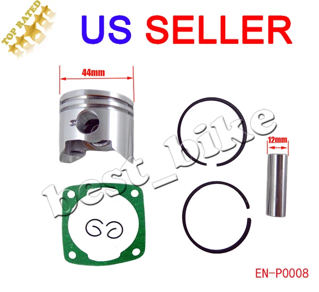 44mm 49cc 2 Stroke Engine Piston Ring Gasket Mini Quad ATV Pocket Dirt Bike