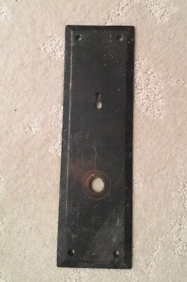1 Antique Vintage Primitive Shabby Door Knob Lock Key Hole Plate Parts
