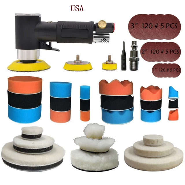 48Piece Durevole Pneumatico Smerigliatrice Set Strumenti di Carta Vetrata
