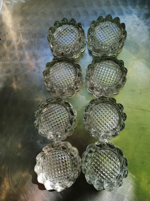 Bouton De Porte Vintage En Verre Taillé à 8 Pans - Transparent - Fait Main En Inde