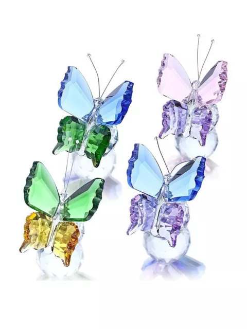 1PC Crystal Butterfly Figurine Decoration Glass Ornament Crafts Paperweight Home