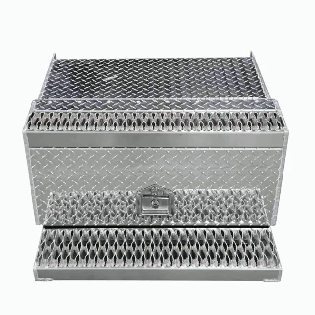 30" Aluminum Chain Box Toolbox Step Peterbilt 379 359 385 377 378 Diamond Plate